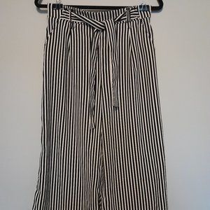 Cynthia Rowley - striped wide leg pants - black/white - size 2